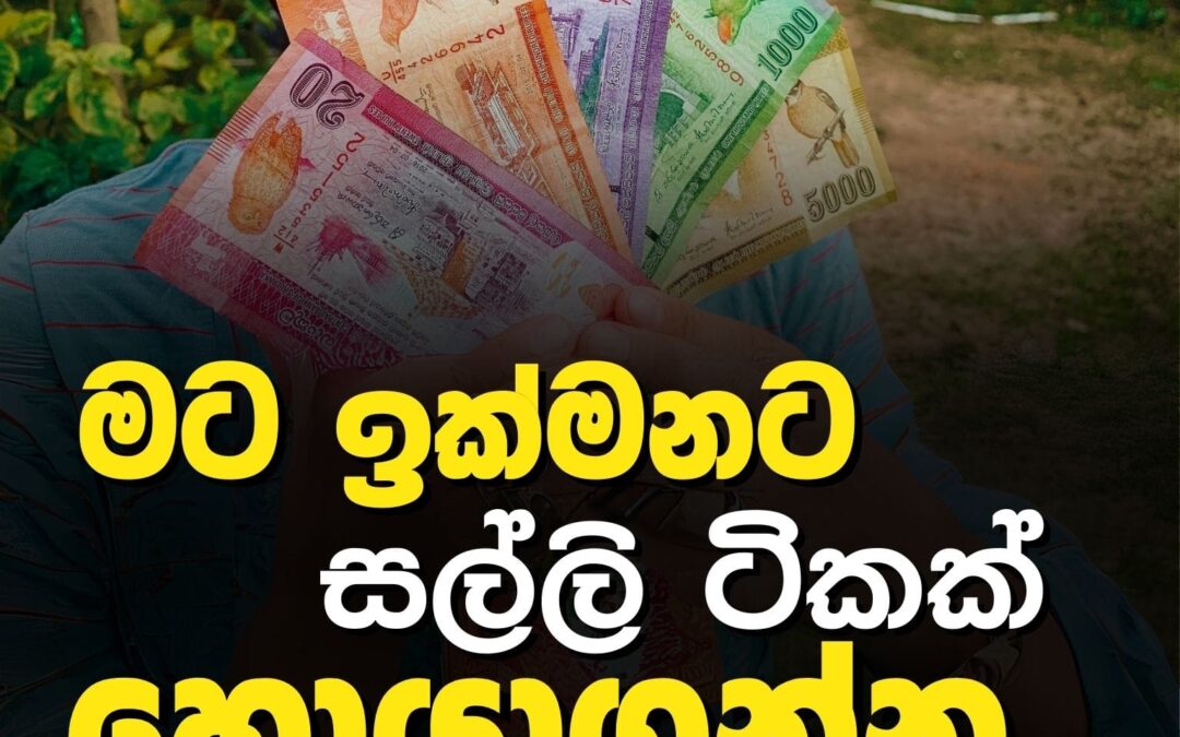 මට ඉක්මනට සල්ලි ටිකක් හොයාගන්න විදිහක් කියන්නකෝ.