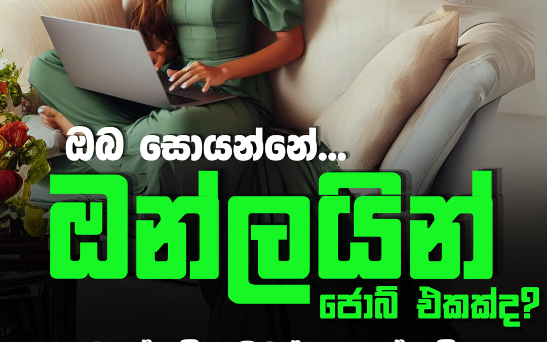 ඔබ සොයන්නේ ඔන්ලයින් ජොබ් එකක්ද? – ලිපි අංක 02