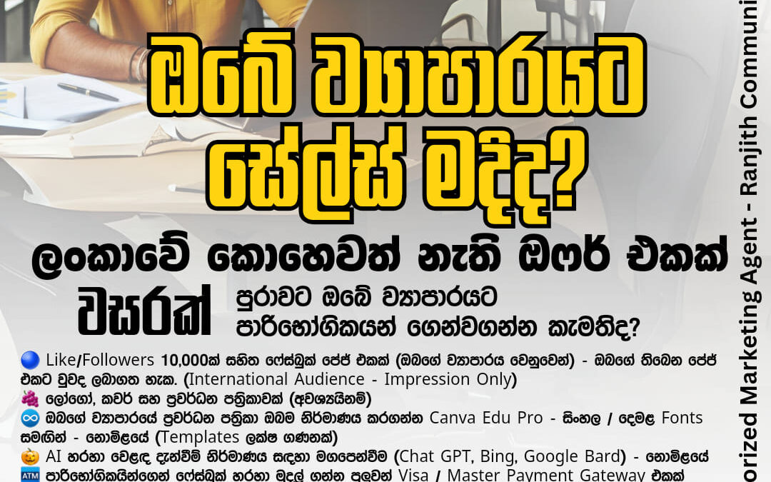 ඔබේ ව්‍යාපාරයට සේල්ස් මදිද?