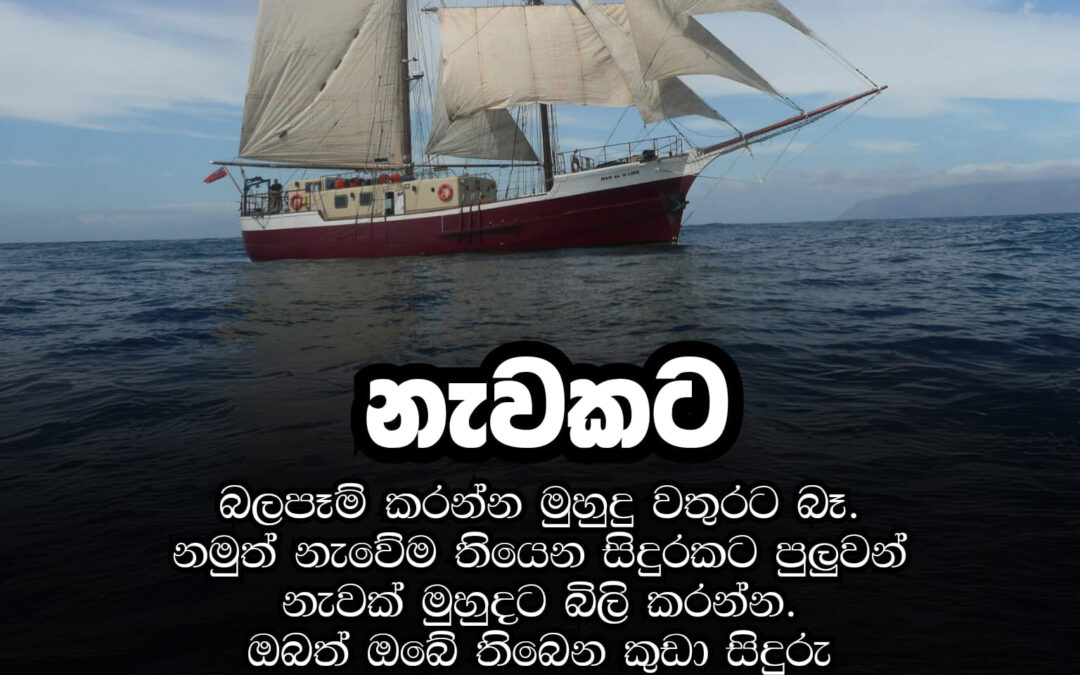 මුහුද කියන්නේ ඉතා විශාල වතුර ප්‍රමාණයක් තියෙන තැනක් හරියට අපිත් එක්ක ඉන්න පිටස්තර පරිසරය වගේ
